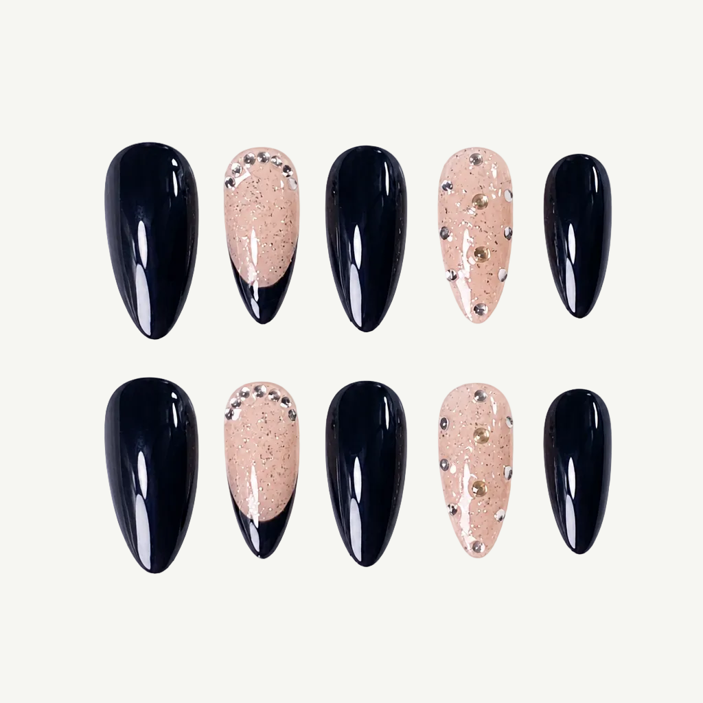 Black Glitter Tip