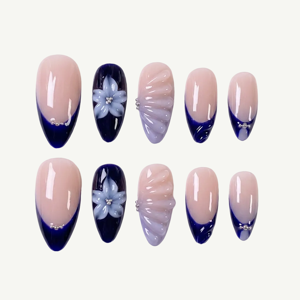 Navy Wave Floral