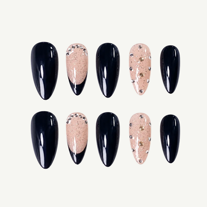 Black Glitter Tip