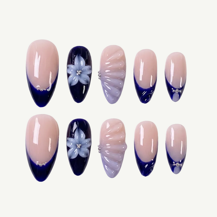 Navy Wave Floral