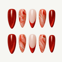 Red Marble Cat Eye