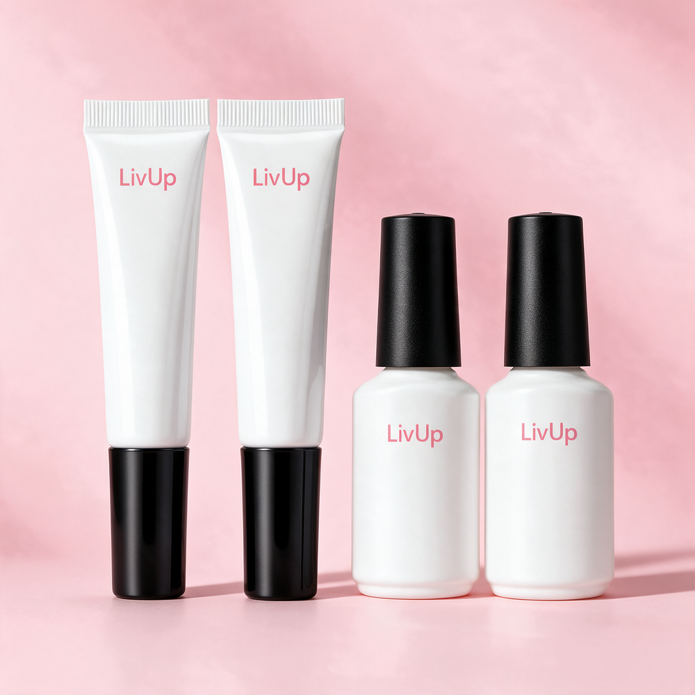 LivUP Semi-Solid Nail Glue & Remover Combo – 2 Sets (No-Lamp, Quick-Dry)